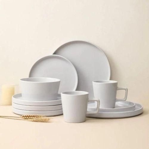 16Pcs Ceramic Dinnerware Set - white