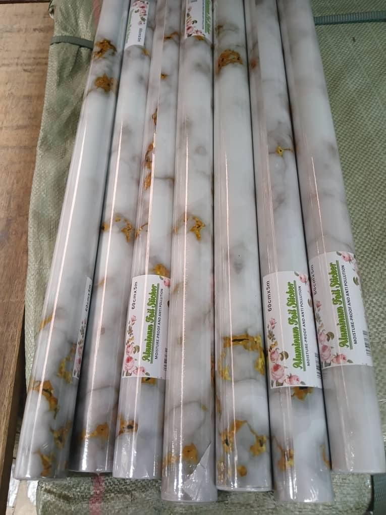 Marble design Kitchen/wall/Furniture Adhesive Liner Wallpaper 60cm*5cm