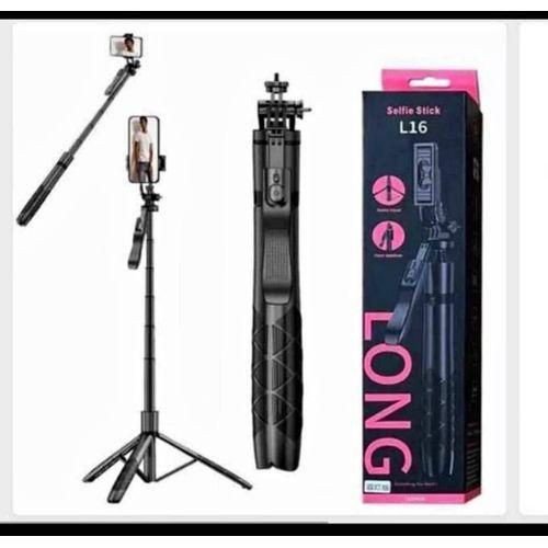 L16 LONG Wireless Selfie Stick Tripod Stand 2-in-1 Design 5FT Extendable Bluetooth Remote 360° Rotation