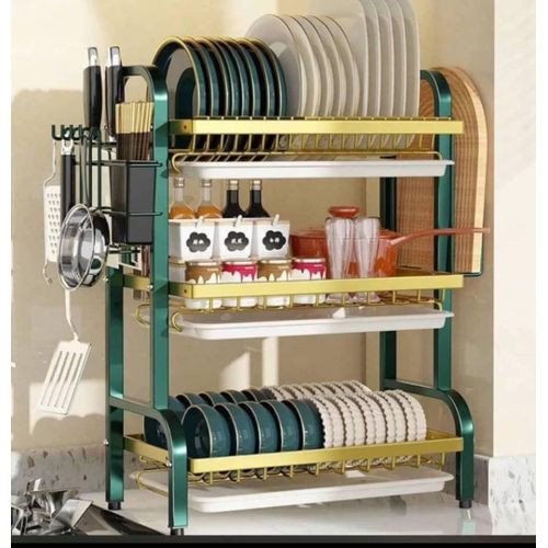 3 layer multifunctional plate rack