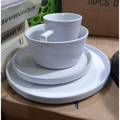 16Pcs Ceramic Dinnerware Set - white